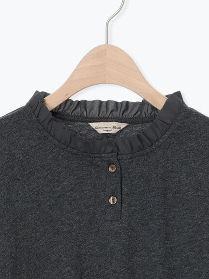 ◎襟フリルカットソー（オフホワイト/グレー/ブラック/ベージュ）｜Samansa Mos2（サマンサ モスモス）通販