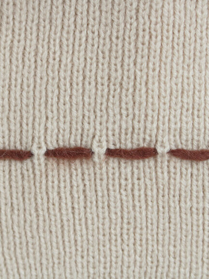 ◎ステッチカーディガン（ブラウン/ブルー/キナリ）｜Samansa Mos2（サマンサ モスモス）通販