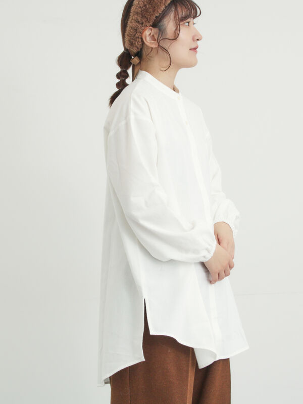 保温加工】チュニック（オフホワイト/チャコールグレー/ブルー