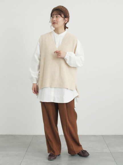 【保温加工】チュニック（オフホワイト/チャコールグレー/ブルー/ネイビー）｜Samansa Mos2（サマンサ モスモス）通販