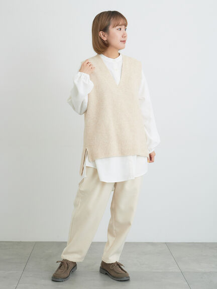 【保温加工】チュニック（オフホワイト/チャコールグレー/ブルー/ネイビー）｜Samansa Mos2（サマンサ モスモス）通販