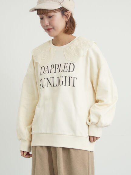 裏毛3Dレース襟付きスウェット（オフホワイト/グレー/ブラック/ブラウン）｜Samansa Mos2（サマンサ モスモス）通販