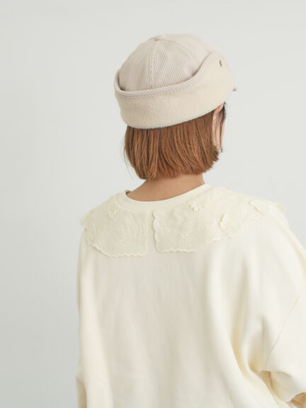 裏毛3Dレース襟付きスウェット（オフホワイト/グレー/ブラック/ブラウン）｜Samansa Mos2（サマンサ モスモス）通販