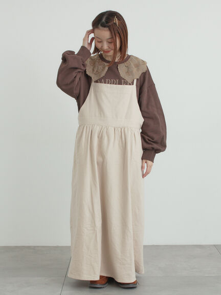 裏毛3Dレース襟付きスウェット（オフホワイト/グレー/ブラック/ブラウン）｜Samansa Mos2（サマンサ モスモス）通販