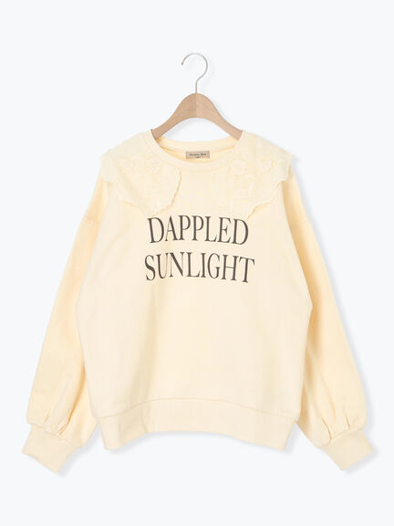 裏毛3Dレース襟付きスウェット（オフホワイト/グレー/ブラック/ブラウン）｜Samansa Mos2（サマンサ モスモス）通販