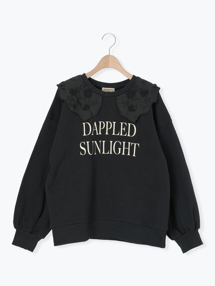 裏毛3Dレース襟付きスウェット（オフホワイト/グレー/ブラック/ブラウン）｜Samansa Mos2（サマンサ モスモス）通販