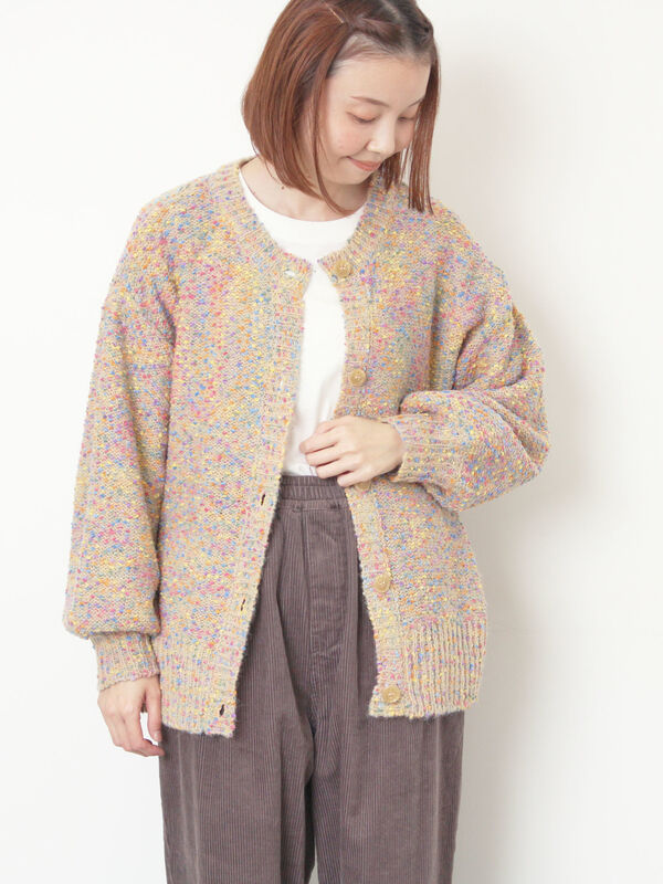 セール】 ぽこぽこヤーン前後2WAYニット（レッド/ベージュ/ネイビー