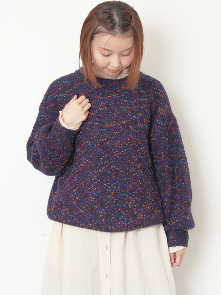 ぽこぽこヤーン前後2WAYニット（レッド/ベージュ/ネイビー）｜Samansa Mos2（サマンサ モスモス）通販