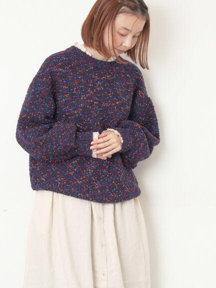 ぽこぽこヤーン前後2WAYニット（レッド/ベージュ/ネイビー）｜Samansa Mos2（サマンサ モスモス）通販