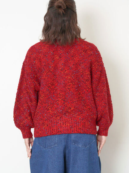 ぽこぽこヤーン前後2WAYニット（レッド/ベージュ/ネイビー）｜Samansa Mos2（サマンサ モスモス）通販