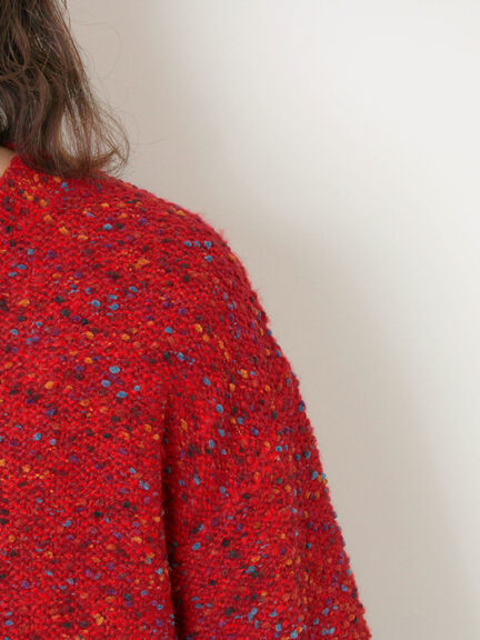 ぽこぽこヤーン前後2WAYニット（レッド/ベージュ/ネイビー）｜Samansa Mos2（サマンサ モスモス）通販