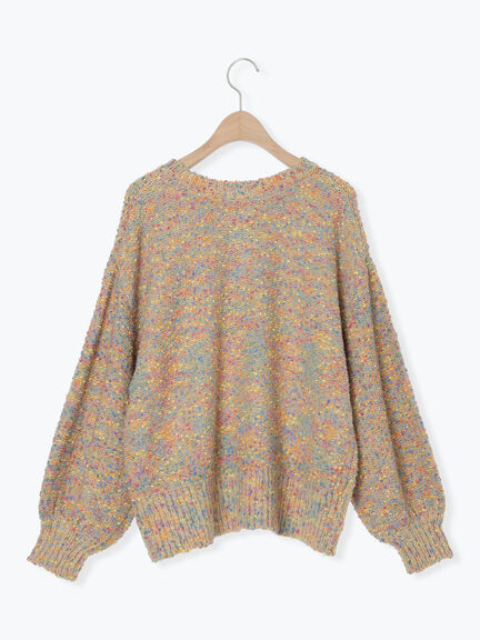 ぽこぽこヤーン前後2WAYニット（レッド/ベージュ/ネイビー）｜Samansa Mos2（サマンサ モスモス）通販