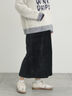 カットコーデュロイナロースカート（ブラック）｜Samansa Mos2（サマンサ モスモス）通販