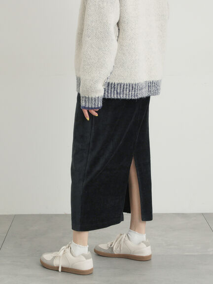 カットコーデュロイナロースカート（グレー/ブラック/クリーム）｜Samansa Mos2（サマンサ モスモス）通販