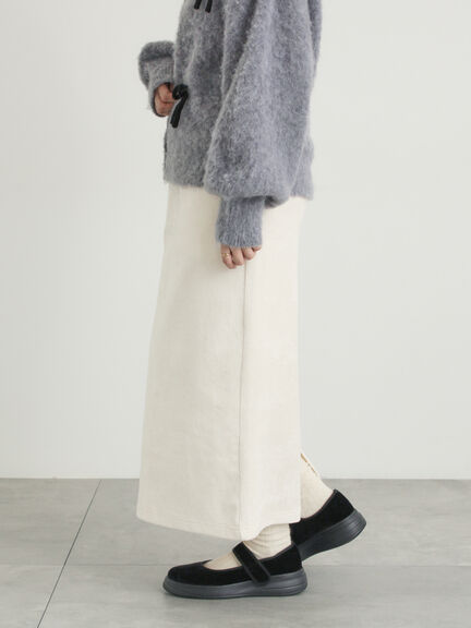 カットコーデュロイナロースカート（グレー/ブラック/クリーム）｜Samansa Mos2（サマンサ モスモス）通販