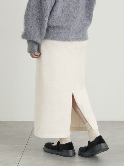 カットコーデュロイナロースカート（グレー/ブラック/クリーム）｜Samansa Mos2（サマンサ モスモス）通販
