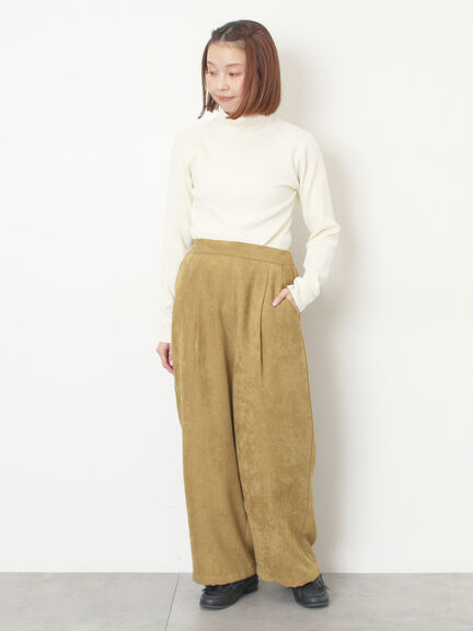 【M/Lサイズ】裾絞りタックパンツ（オフホワイト/ピンク/カーキ/ネイビー）｜Samansa Mos2（サマンサ モスモス）通販
