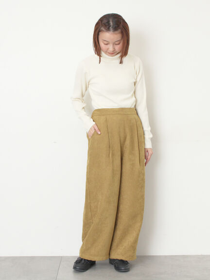 【M/Lサイズ】裾絞りタックパンツ（オフホワイト/ピンク/カーキ/ネイビー）｜Samansa Mos2（サマンサ モスモス）通販