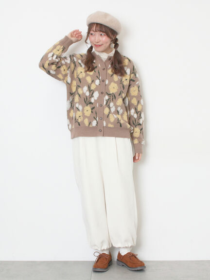 【M/Lサイズ】裾絞りタックパンツ（オフホワイト/ピンク/カーキ/ネイビー）｜Samansa Mos2（サマンサ モスモス）通販