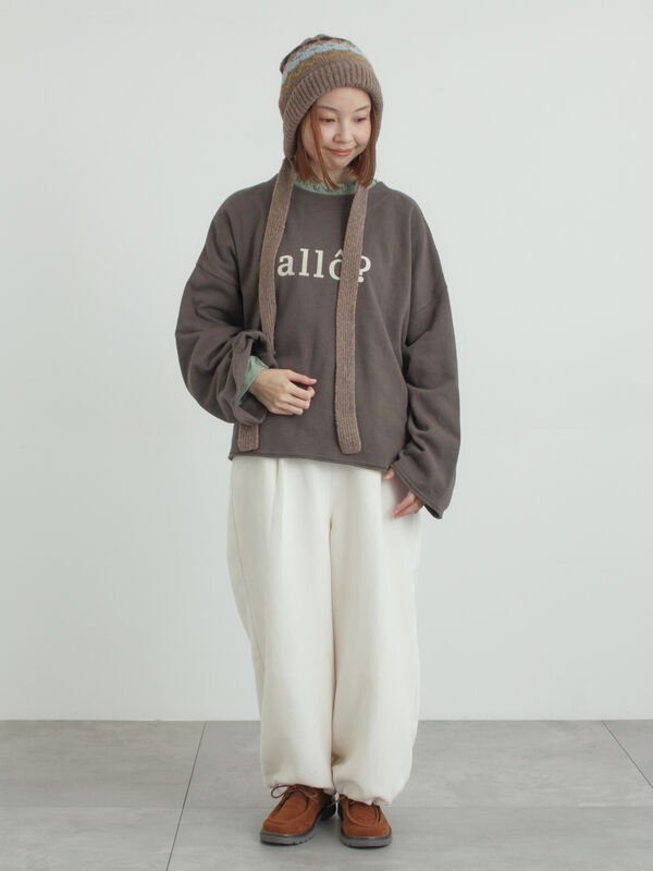 M/Lサイズ】裾絞りタックパンツ（オフホワイト/ピンク/カーキ/ネイビー