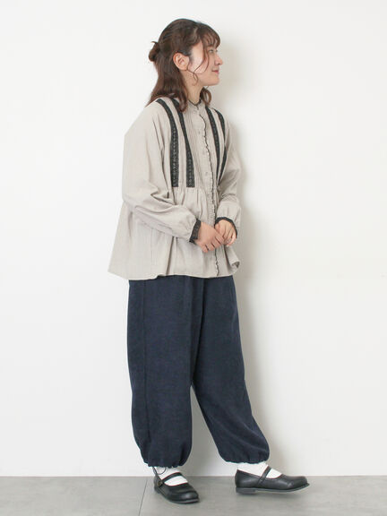 【M/Lサイズ】裾絞りタックパンツ（オフホワイト/ピンク/カーキ/ネイビー）｜Samansa Mos2（サマンサ モスモス）通販