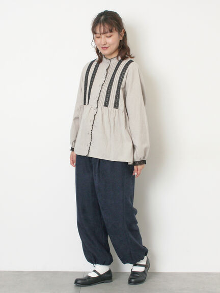 【M/Lサイズ】裾絞りタックパンツ（オフホワイト/ピンク/カーキ/ネイビー）｜Samansa Mos2（サマンサ モスモス）通販