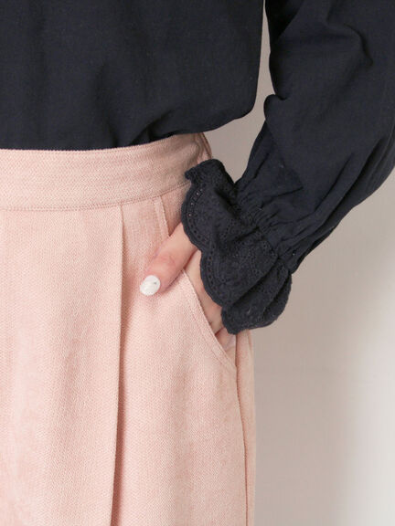 【M/Lサイズ】裾絞りタックパンツ（オフホワイト/ピンク/カーキ/ネイビー）｜Samansa Mos2（サマンサ モスモス）通販