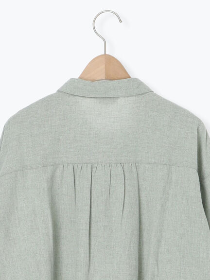 シャーリング切替チュニック（グレー/チャコールグレー/モカ/ミント）｜Samansa Mos2（サマンサ モスモス）通販