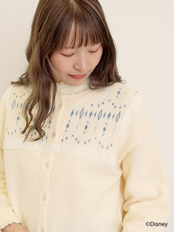 サマンサモスモスワンピースと新品アルベロベロカーディガン Disney】アナと雪の女王/レース切替カーディガン（チャコールグレー