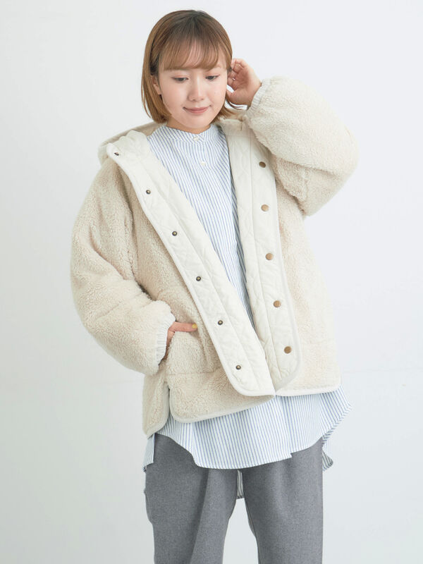 リバーシブルボアブルゾン（キナリ）｜Samansa Mos2（サマンサ モスモス）通販