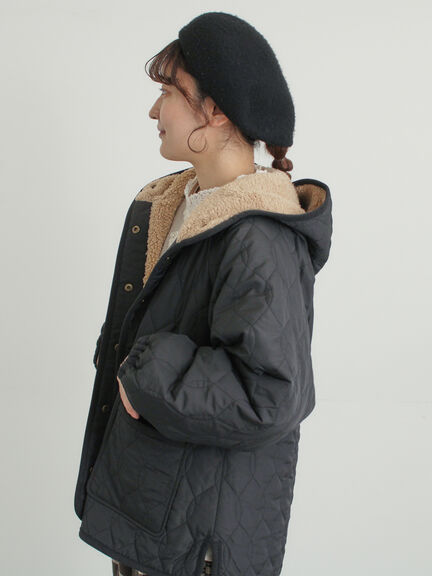 リバーシブルボアブルゾン（ブラック/グリーン/カーキ/キナリ）｜Samansa Mos2（サマンサ モスモス）通販