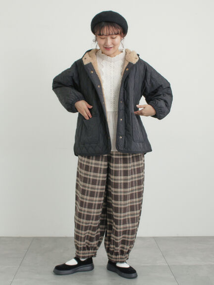 リバーシブルボアブルゾン（ブラック/グリーン/カーキ/キナリ）｜Samansa Mos2（サマンサ モスモス）通販