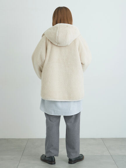 リバーシブルボアブルゾン（ブラック/グリーン/カーキ/キナリ）｜Samansa Mos2（サマンサ モスモス）通販