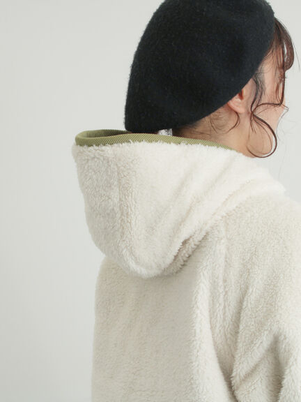 リバーシブルボアブルゾン（ブラック/グリーン/カーキ/キナリ）｜Samansa Mos2（サマンサ モスモス）通販