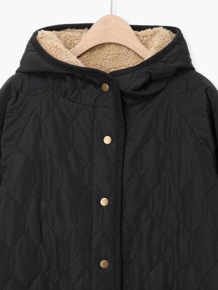 リバーシブルボアブルゾン（ブラック/グリーン/カーキ/キナリ）｜Samansa Mos2（サマンサ モスモス）通販