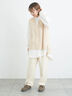 Vネックリブベスト（チャコールグレー/ベージュ/キナリ）｜Samansa Mos2（サマンサ モスモス）通販