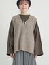 Vネックリブベスト（チャコールグレー/ベージュ/キナリ）｜Samansa Mos2（サマンサ モスモス）通販