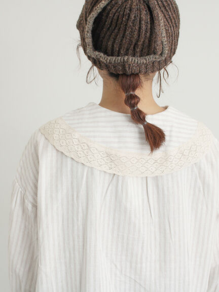 【2WAY】レースBig襟取り外しブラウス（オフホワイト/ブラック/モカ/ブルー）｜Samansa Mos2（サマンサ モスモス）通販