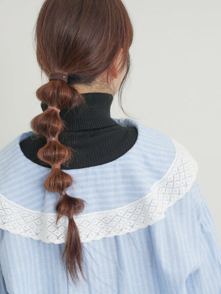 【2WAY】レースBig襟取り外しブラウス（オフホワイト/ブラック/モカ/ブルー）｜Samansa Mos2（サマンサ モスモス）通販