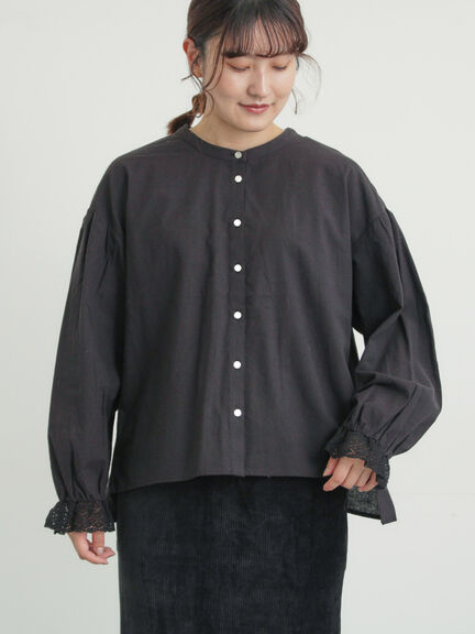 【2WAY】レースBig襟取り外しブラウス（オフホワイト/ブラック/モカ/ブルー）｜Samansa Mos2（サマンサ モスモス）通販