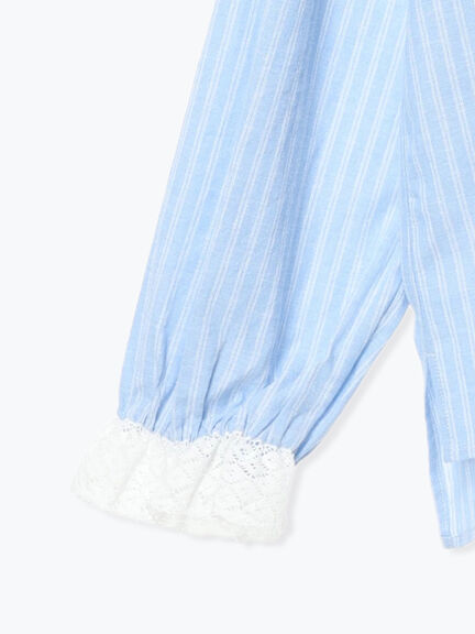 【2WAY】レースBig襟取り外しブラウス（オフホワイト/ブラック/モカ/ブルー）｜Samansa Mos2（サマンサ モスモス）通販