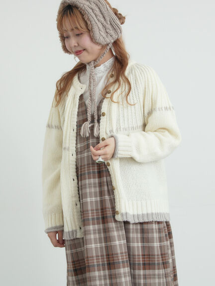 ラウンド切替ステッチ前後2WAYニット（オフホワイト/チャコールグレー/ベージュ）｜Samansa Mos2（サマンサ モスモス）通販