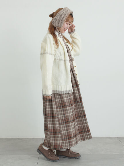 ラウンド切替ステッチ前後2WAYニット（オフホワイト/チャコールグレー/ベージュ）｜Samansa Mos2（サマンサ モスモス）通販