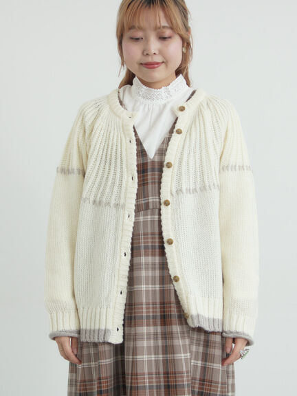 ラウンド切替ステッチ前後2WAYニット（オフホワイト/チャコールグレー/ベージュ）｜Samansa Mos2（サマンサ モスモス）通販