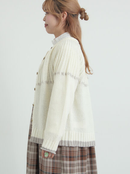 ラウンド切替ステッチ前後2WAYニット（オフホワイト/チャコールグレー/ベージュ）｜Samansa Mos2（サマンサ モスモス）通販