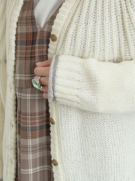 ラウンド切替ステッチ前後2WAYニット（オフホワイト/チャコールグレー/ベージュ）｜Samansa Mos2（サマンサ モスモス）通販