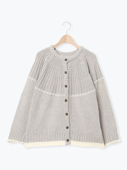 ラウンド切替ステッチ前後2WAYニット（オフホワイト/チャコールグレー/ベージュ）｜Samansa Mos2（サマンサ モスモス）通販