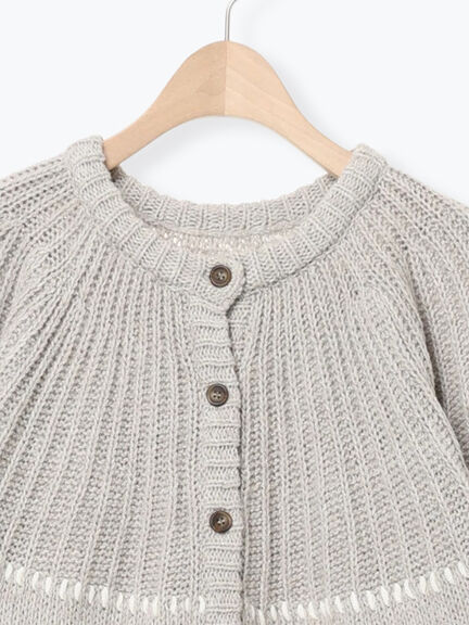 ラウンド切替ステッチ前後2WAYニット（オフホワイト/チャコールグレー/ベージュ）｜Samansa Mos2（サマンサ モスモス）通販