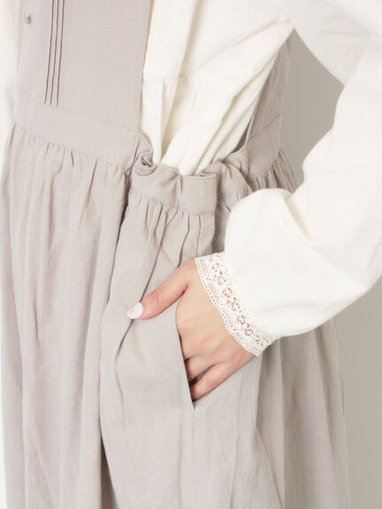 【WEB限定】バックスリットジャンスカ（グレー/ブラック）｜Samansa Mos2（サマンサ モスモス）通販