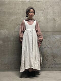 【立川店/EC限定】リネンエプロンワンピース（オフホワイト）｜Samansa Mos2（サマンサ モスモス）通販